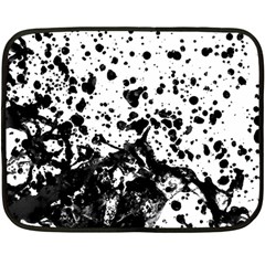 Black And White Abstract Liquid Design Fleece Blanket (mini) by dflcprintsclothing