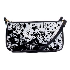 Black And White Abstract Liquid Design Shoulder Clutch Bag by dflcprintsclothing