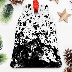 Black And White Abstract Liquid Design Bell Ornament (two Sides) by dflcprintsclothing