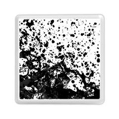 Black And White Abstract Liquid Design Memory Card Reader (square)