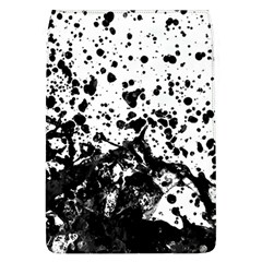 Black And White Abstract Liquid Design Removable Flap Cover (l)