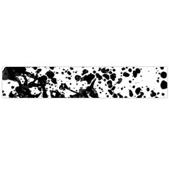 Black And White Abstract Liquid Design Large Flano Scarf  by dflcprintsclothing