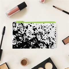 Black And White Abstract Liquid Design Cosmetic Bag (xs) by dflcprintsclothing