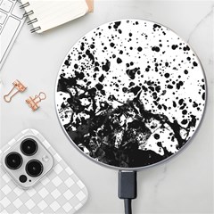 Black And White Abstract Liquid Design Wireless Charger by dflcprintsclothing