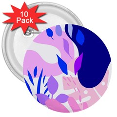 Aquatic Surface Patterns-04 3  Buttons (10 Pack)  by Designops73