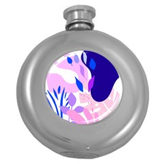 Aquatic Surface Patterns-04 Round Hip Flask (5 Oz) by Designops73