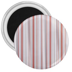 Salmon And Grey Linear Design 3  Magnets by dflcprintsclothing