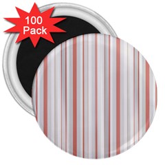 Salmon And Grey Linear Design 3  Magnets (100 Pack) by dflcprintsclothing