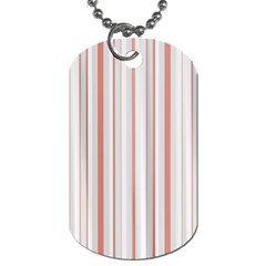 Salmon And Grey Linear Design Dog Tag (one Side)