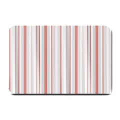 Salmon And Grey Linear Design Small Doormat 