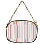 Salmon And Grey Linear Design Chain Purse (Two Sides) Front