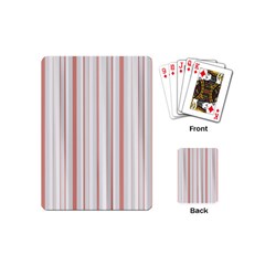 Salmon And Grey Linear Design Playing Cards Single Design (mini)