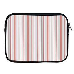 Salmon And Grey Linear Design Apple Ipad 2/3/4 Zipper Cases by dflcprintsclothing