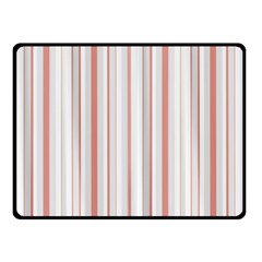 Salmon And Grey Linear Design Double Sided Fleece Blanket (small) 