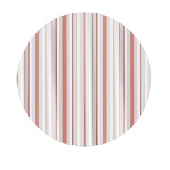 Salmon And Grey Linear Design Mini Round Pill Box by dflcprintsclothing