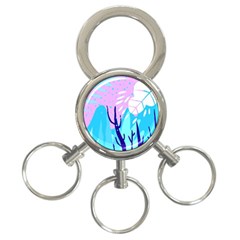 Aquatic Surface Patterns 3-ring Key Chain by Designops73