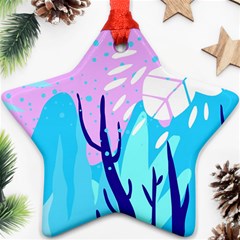 Aquatic Surface Patterns Star Ornament (two Sides) by Designops73