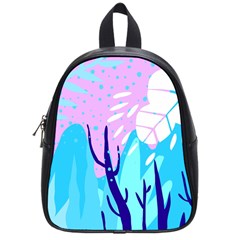 Aquatic Surface Patterns School Bag (small)