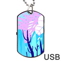 Aquatic Surface Patterns Dog Tag Usb Flash (two Sides) by Designops73