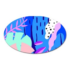 Aquatic Surface Patterns Oval Magnet