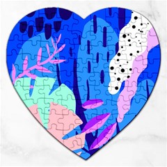 Aquatic Surface Patterns Jigsaw Puzzle (heart) by Designops73