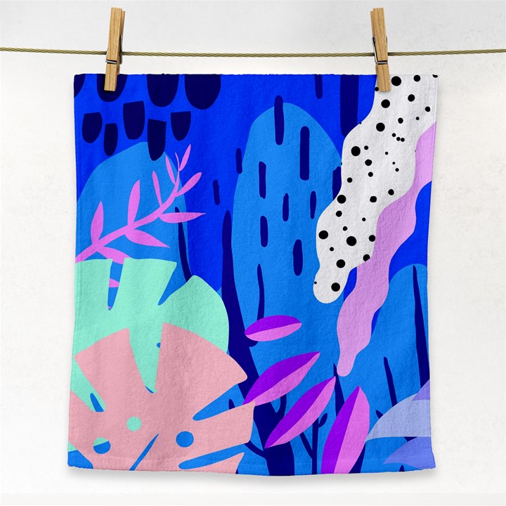 Aquatic Surface Patterns Face Towel