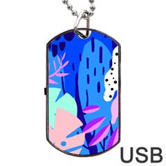 Aquatic Surface Patterns Dog Tag USB Flash (One Side)