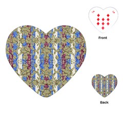 Ornament Striped Textured Colored Pattern Playing Cards Single Design (heart) by dflcprintsclothing