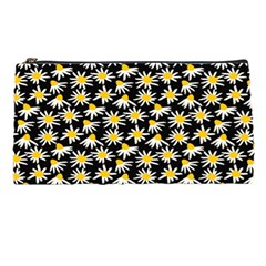 White Floral Love Pencil Case by designsbymallika