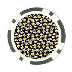 White Floral Love Poker Chip Card Guard (10 Pack) by designsbymallika