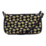 White Floral Love Shoulder Clutch Bag Front