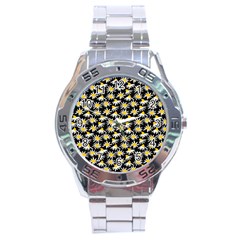 White Floral Love Stainless Steel Analogue Watch by designsbymallika