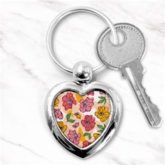 Cartoon Flowers Key Chain (heart) by designsbymallika