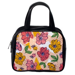 Cartoon Flowers Classic Handbag (one Side) by designsbymallika