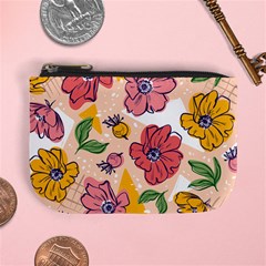 Cartoon Flowers Mini Coin Purse by designsbymallika