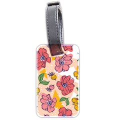 Cartoon Flowers Luggage Tag (two Sides) by designsbymallika