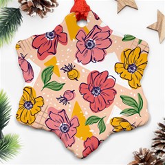 Cartoon Flowers Ornament (snowflake) by designsbymallika