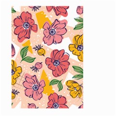 Cartoon Flowers Large Garden Flag (two Sides) by designsbymallika