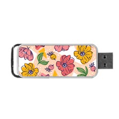 Cartoon Flowers Portable Usb Flash (two Sides) by designsbymallika