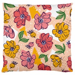 Cartoon Flowers Standard Flano Cushion Case (one Side) by designsbymallika