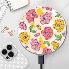 Cartoon Flowers Wireless Charger by designsbymallika