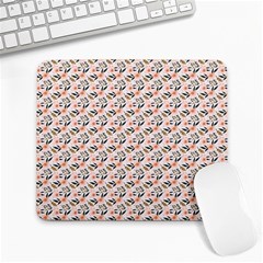 Pink Floral Love Large Mousepads by designsbymallika