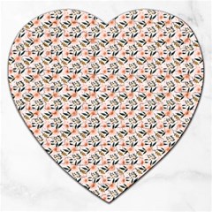 Pink Floral Love Jigsaw Puzzle (heart) by designsbymallika