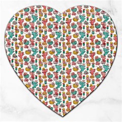 Cactus Love Jigsaw Puzzle (heart) by designsbymallika