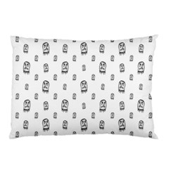 Sketchy Monster Pencil Drawing Motif Pattern Pillow Case by dflcprintsclothing