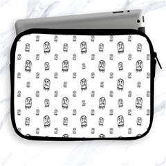 Sketchy Monster Pencil Drawing Motif Pattern Apple Ipad 2/3/4 Zipper Cases by dflcprintsclothing