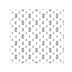 Sketchy Monster Pencil Drawing Motif Pattern Small Satin Scarf (square)