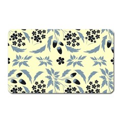 Folk Flowers Art Pattern Floral  Surface Design  Seamless Pattern Magnet (rectangular) by Eskimos