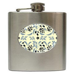 Folk Flowers Art Pattern Floral  Surface Design  Seamless Pattern Hip Flask (6 Oz) by Eskimos