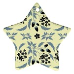 Folk flowers art pattern Floral  surface design  Seamless pattern Star Ornament (Two Sides) Front